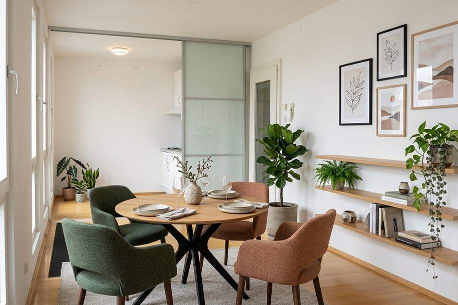 Ab 1.10.26! 1040! 1-Zimmer Neubauwohnung mit Gemeinschaftsterrasse und tollem Blick zur Karlskirche, Wohnung-miete, 1.172,57,€, 1040 Wien 4., Wieden