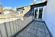 GONZAGAGASSE, BÖRSE-NÄHE, klimatisiertes 122 m2 Dachgeschoss mit 8 m2 Terrasse, 3 Zimmer, Komplettküche, 2 Bäder, Parketten