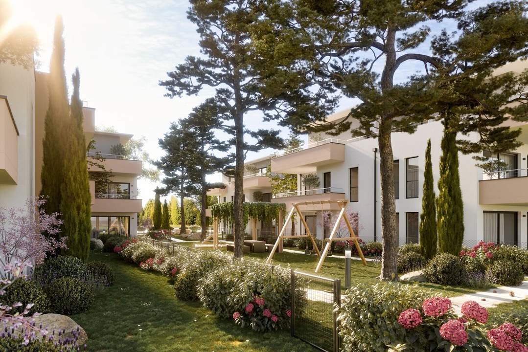 PROVISIONSFREI! Harmonisch konzipierte 4-Zimmer-Gartenwohnung | Auf einer Ebene | 2 Bäder, Schrankraum