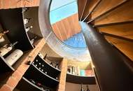 Architektenhaus in sonniger Ruhelage mit Spiral-Weinkeller, Infinity Pool und Burgblick