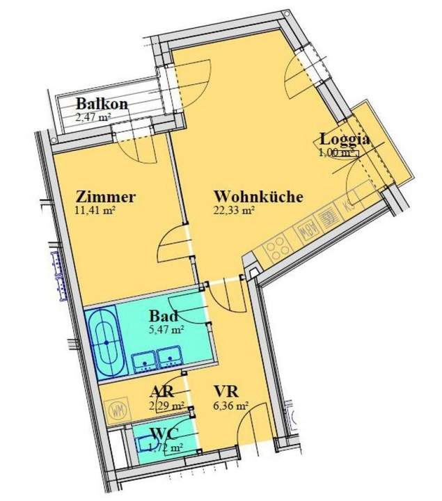 "2 Zimmer- Loggia- Siegesplatz -U2 Aspernstraße-Vermietet bis 2028"