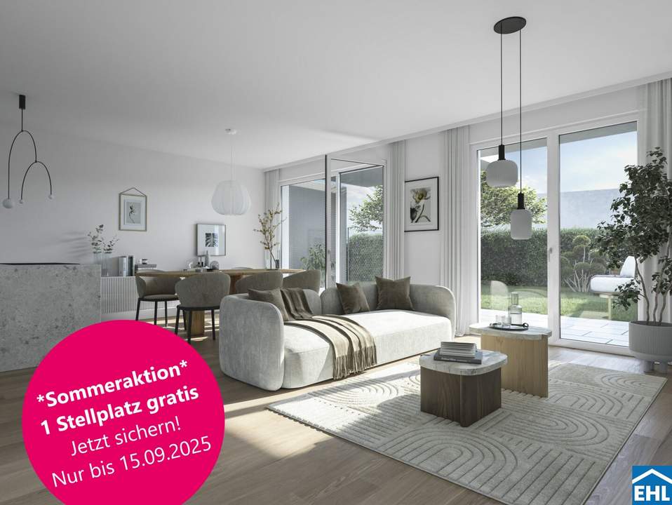 SOMMERAKTION: Stellplatz gratis! Erstbezug in ruhiger Lage – Wohnqualität am Jedlersdorfer Platz!