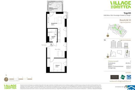 URBAN DAHEIM - VILLAGE IM DRITTEN, Wohnung-kauf, 354.000,€, 1030 Wien 3., Landstraße