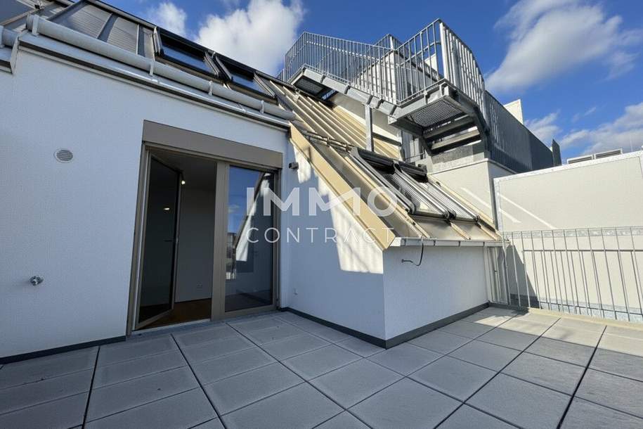 Unglaublich helle 2-Zimmer-Wohnung mit Südost-Terrasse – top angebundener Erstbezug BEIM DONAUUFER, Wohnung-kauf, 259.500,€, 1210 Wien 22., Donaustadt