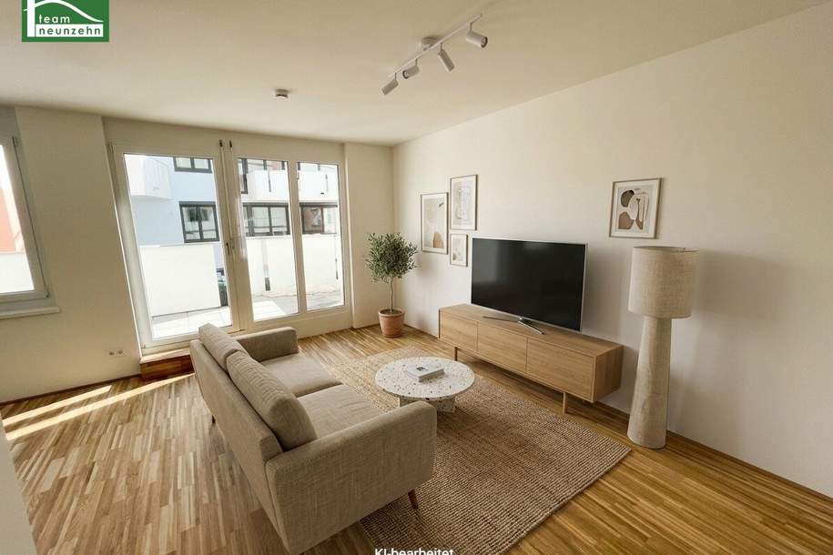 Idyllisch & urban - Gemütliche 2-Zimmer-Wohnung mit weitläufiger Terrasse und Balkon! Ab 01.11.2026 beziehbar!, Wohnung-miete, 1.017,56,€, 1230 Wien 23., Liesing