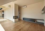 TRAUMBLICK und kuschliger KAMIN! Dachgeschoß-Maisonette mit 3 Terrassen! Garagenkauf im Haus möglich