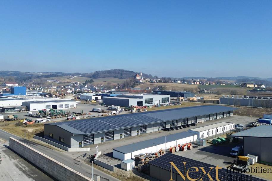Neuwertige & beheizte Lager- oder Gewerbehalle mit Rolltor in Arbing (Bezirk Perg) zu vermieten!, Gewerbeobjekt-miete, 3.969,63,€, 4320 Perg
