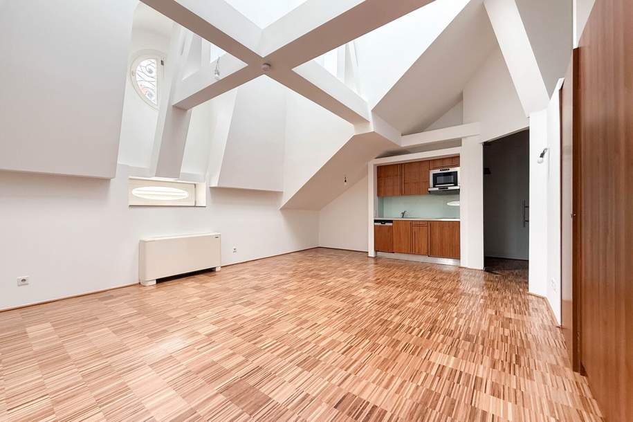 Dachgeschosswohnung - perfekt für Pärchen, Wohnung-miete, 995,00,€, 1020 Wien 2., Leopoldstadt