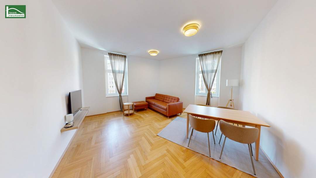 Möblierte 3 - Zimmer-Wohnung in bester Lage von 1030 Wien - All inclusive Miete - 6 Monate Befristung