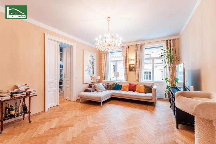 Stilvoll kernsanierte Altbauwohnung beim Servitenviertel mit Design-en-Suite-Badezimmer und Hof-Balkon-Option!, Wohnung-kauf, 849.000,€, 1090 Wien 9., Alsergrund