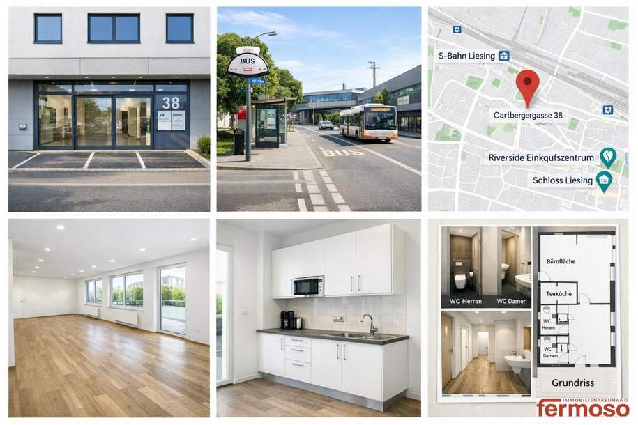 Repräsentative Büro- oder Geschäftsfläche in gefragter Lage, Gewerbeobjekt-miete, 1.990,00,€, 1230 Wien 23., Liesing