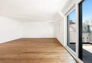 3 ZIMMER NEUBAUWOHNUNG IM 1. DACHGESCHOSS MIT BALKON II CA. 41 m² WOHNKÜCHE II ERSTBEZUG II NÄHE SIEBENBRUNNENPLATZ II