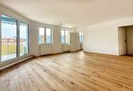 Tolle Raumaufteilung und keine Schrägen: 4 Zimmer DG-Wohnung mit Terrasse