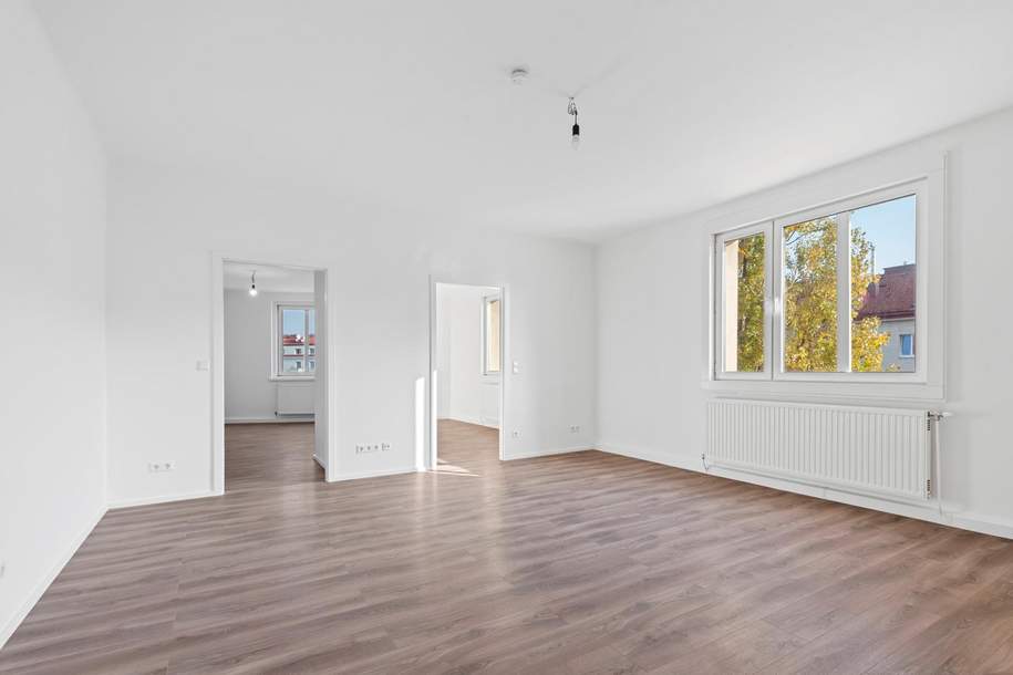 Sonnige Aussichten! Neu renovierte 3 Zimmer Neubauwohnung im 5.Liftstock im 20. Bezirk., Wohnung-kauf, 319.000,€, 1200 Wien 22., Donaustadt