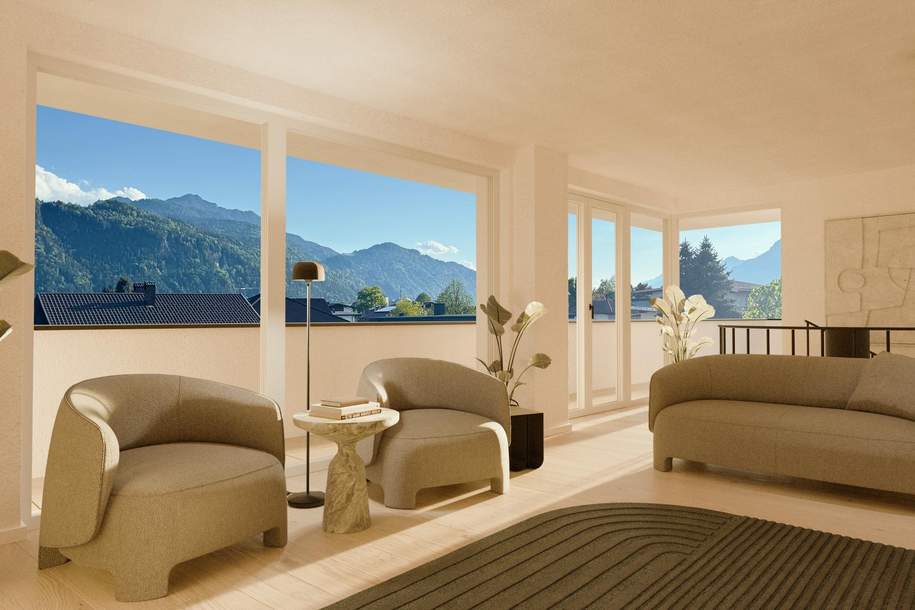 Sonnige 5-Zimmer-Penthouse Maisonette-Wohnung in Kundl zu kaufen!, Wohnung-kauf, 737.300,€, 6250 Kufstein