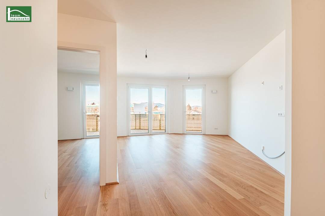 Idyllische 2-Zimmer-Wohnung im energieeffizenten Neubauprojekt Hirschfeld - Naturnah wohnen