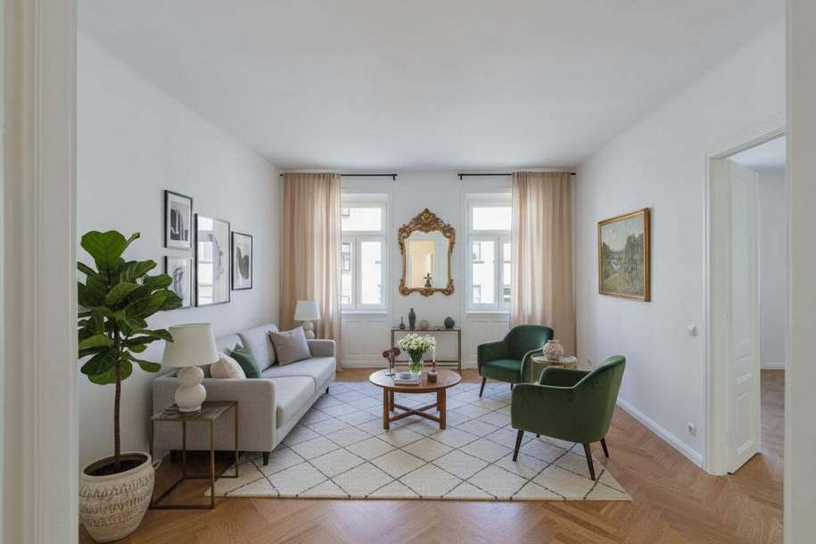 1020! Charmante Altbauwohnung Nähe Prater – Erstbezug nach hochwertiger Sanierung! Balkon möglich!, Wohnung-kauf, 569.000,€, 1020 Wien 2., Leopoldstadt