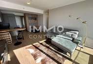 Möbliertes Apartment im 42. Stock mit Weitblick auf die Donau! Pool, Spa und Fitness inklusive!