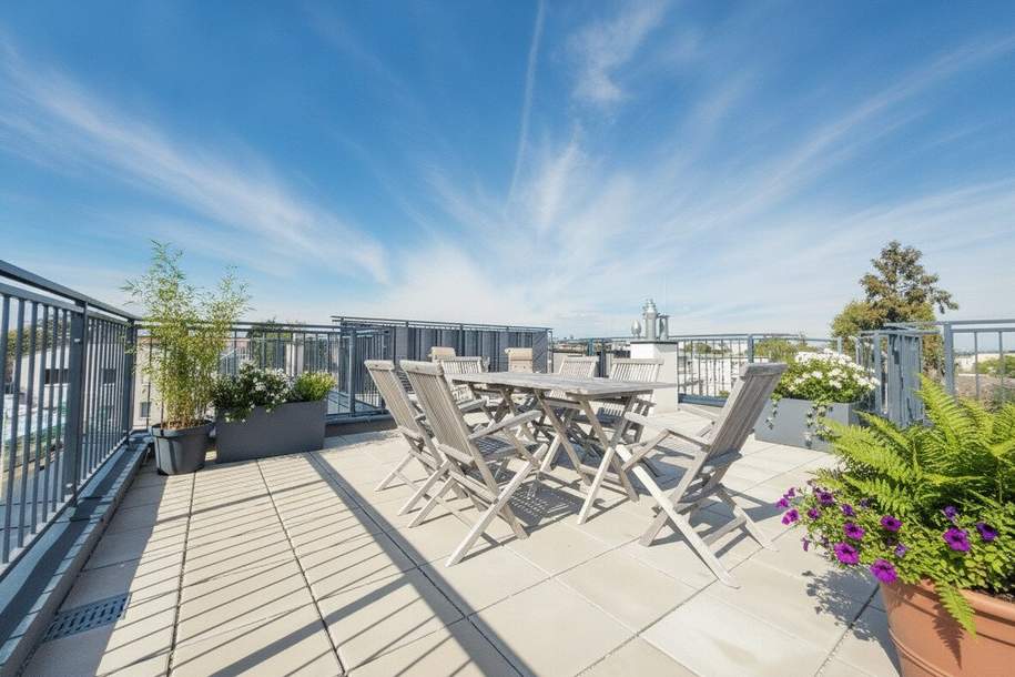 Penthouse-Flair mit sonniger Dachterrasse & maßgefertigter Tischlerausstattung, Wohnung-kauf, 335.000,€, 1220 Wien 22., Donaustadt