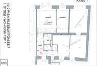 Kleeblattgasse 7: gepflegte 2 Zimmer Altbauwohnung mit separater Küche in perfekter Innenstadtlage (ab sofort)