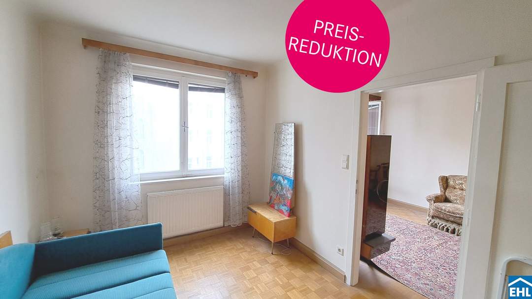 Preisreduktion! Renovierungsbedürftiges 2-Zimmer Apartment nahe dem Hamerlingpark!