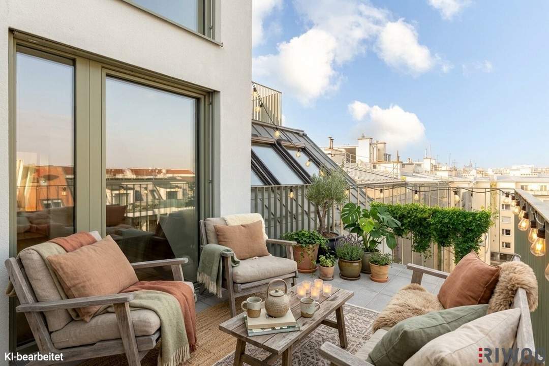 FERNBLICK, DER BEGEISTERT | ERSTBEZUG | Dachgeschoss mit ca. 10 m² INNENHOF-BALKON/TERRASSE | TG-Stellplatz optional | Nachhaltiges Wohnbauprojekt