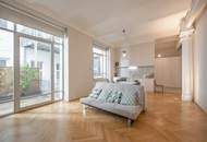 Büromöglichkeit: 2 Zimmer mit Küche - einzigartiges Loft mit Innenhof-Terrasse nahe U4/U6! Ehem. Schuhfabrik! Pauschalmiete!