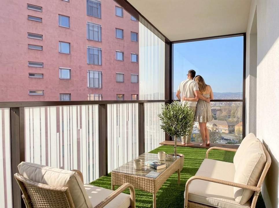 Panoramablick über Wien – gepflegte 3-Zimmer-Eckwohnung mit Loggia im 12. Stock