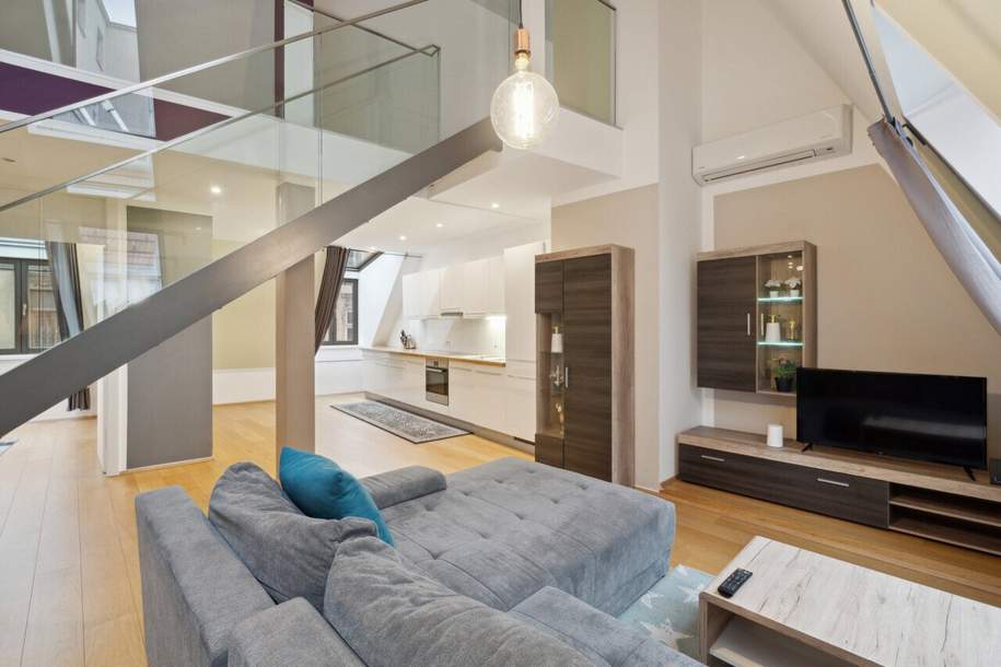 1060! Tolle 4-Zimmer DG-Maisonette + Terrasse Nähe Naschmarkt!, Wohnung-miete, 3.224,47,€, 1060 Wien 6., Mariahilf