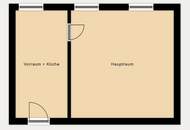 ++NEU++ 2-Zimmer Altbau-Wohnung (sanierungsbedürftig) - gut adaptierbarer Grundriss