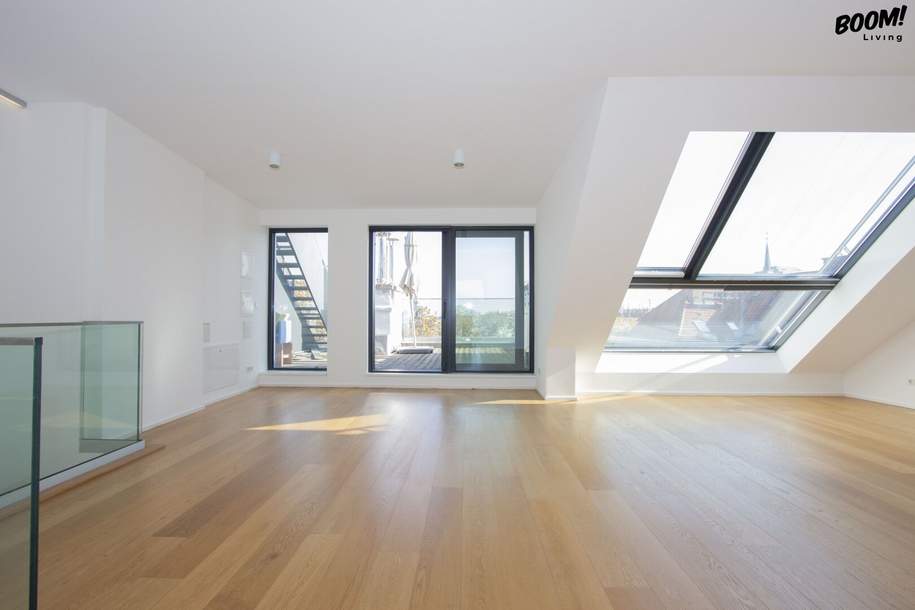 Luxuriöses DG - Penthouse | 1180 Wien | Stilvolles 5-Zimmer | 2 große Terrassen &amp; Dachterrasse | exklusiver Design, Wohnung-miete, 5.699,90,€, 1180 Wien 18., Währing