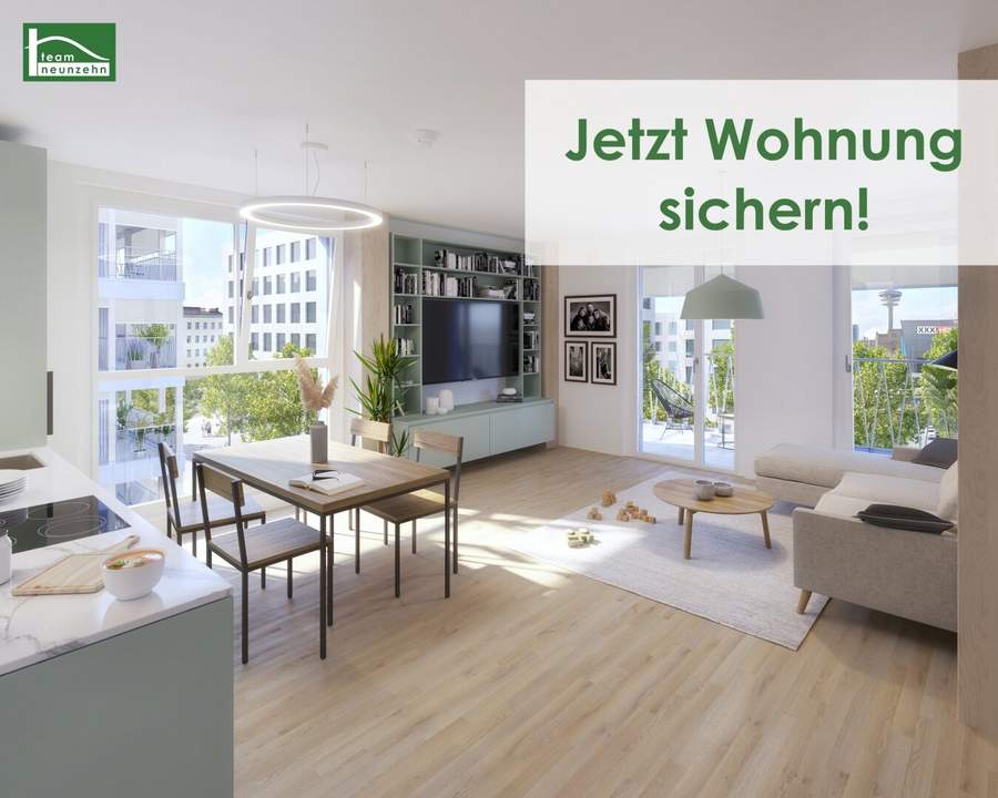 Neue Gründerzeit – Village im Dritten: 2-Zimmer-Wohnung mit Grünblick & Lifestyle
