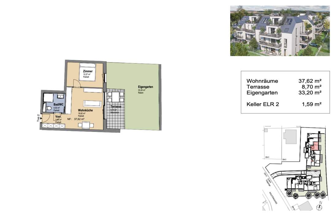 Neues Wohnbauprojekt nähe Schwarzlackenau &amp; Donauinsel I Tiefgarage &amp; effiziente Wärmetechnik I Fußbodenheizung &amp; Kühlung