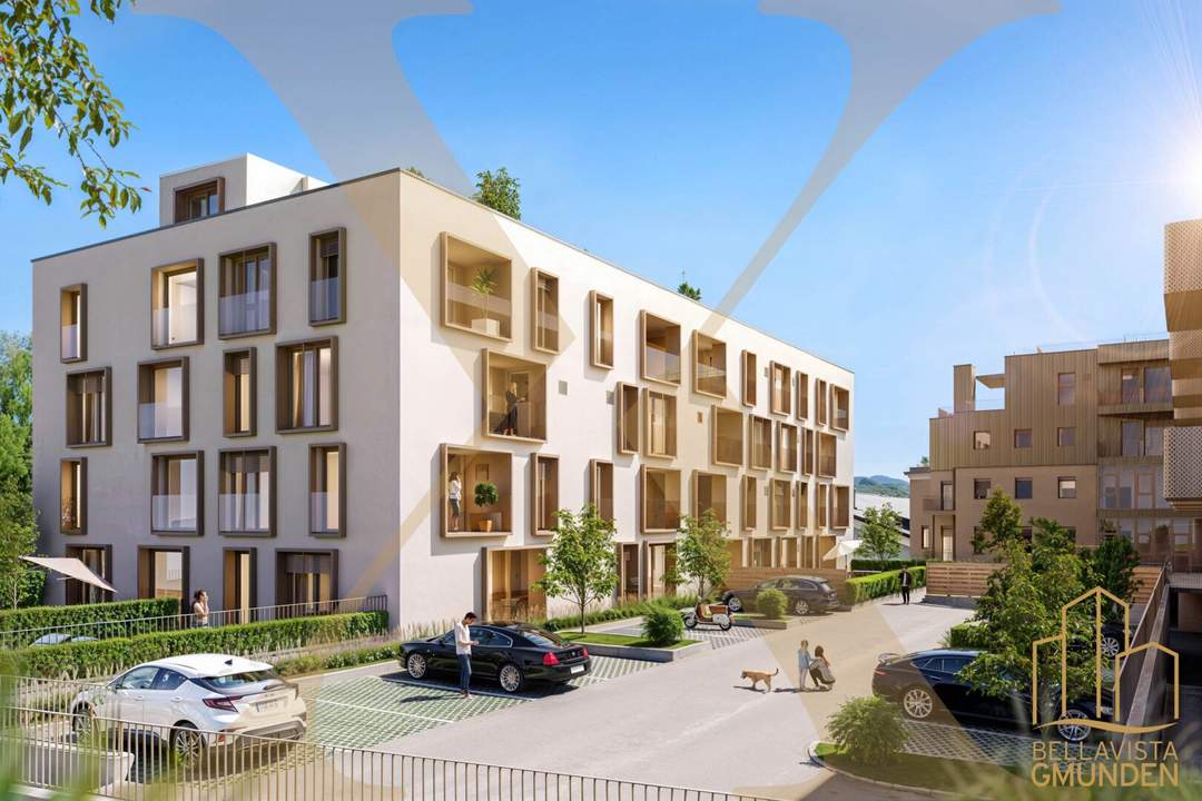 Neubau - 3-Zimmer-Wohnung samt gemütlicher Loggia und Garage in Gmunden zu verkaufen!