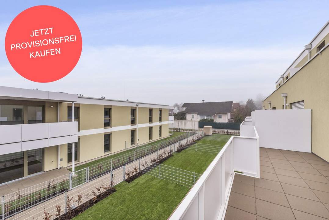 PROVISIONSFREI! 3-Zimmer-Wohnung mit Rundum-Dachterrasse | Zugang von jedem Raum | Großzügig geschnitten