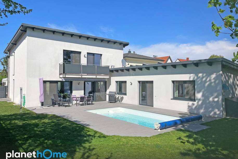 Luxuriöses Wohnen mit Einliegerwohnung, Pool und beeindruckendem Naturflair, Haus-kauf, 1.190.000,€, 2604 Wiener Neustadt(Land)