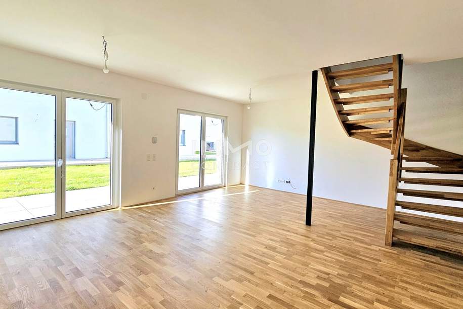 Wohnen in familiärer Anlage - Moderne, ruhige Doppelhaushälfte in Stoob - Mietkauf, Haus-miete, 926,54,€, 7344 Oberpullendorf