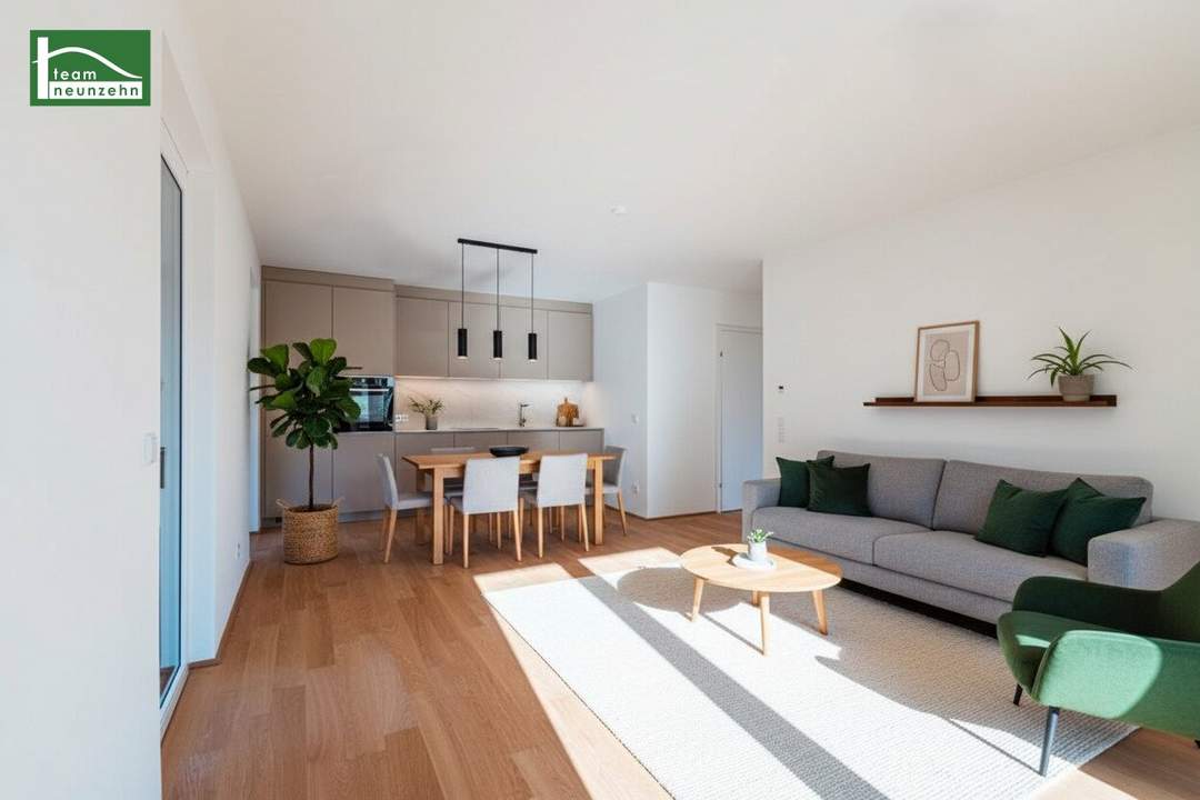 Idyllische 3-Zimmer-Wohnung im energieeffizenten Neubauprojekt Hirschfeld - Naturnah wohnen