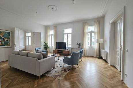 Stilvolle Altbauwohnung 232m² - 6 Zimmer - mit modernem Komfort in zentraler Lage, Wohnung-miete, 5.183,46,€, 1040 Wien 4., Wieden