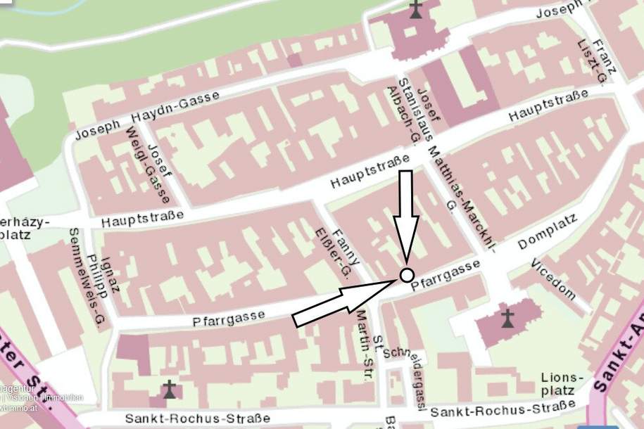 Hohe Frequenzlage !! 575m² Geschäftsgrundstück Zentrum Eisenstadt, Grund und Boden-kauf, 395.000,€, 7000 Eisenstadt(Stadt)