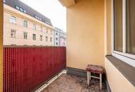 Taborstraße 63 perfekt angebunden: renovierungsbedürftige 2 Zimmer Wohnung mit Balkon beim Augarten *saniert oder unsaniert*