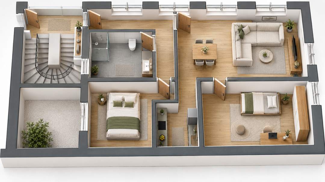 3-Zimmer-Wohnung in zentraler Lage mit Garagenplatz