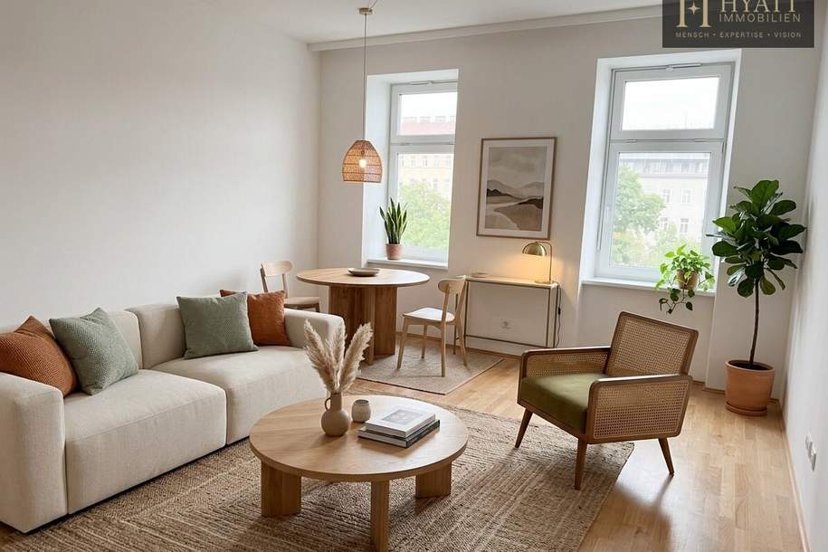 Urban wohnen, überraschend ruhig leben – stilvoll sanierter Altbau mit Lift, Freiflächen und moderner Energietechnik, Wohnung-kauf, 259.000,€, 1070 Wien 7., Neubau