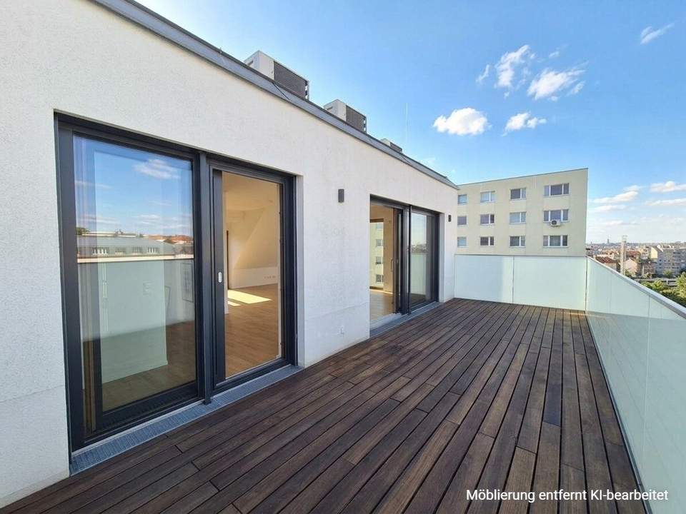 Maisonette-Penthouse mit 53 m² Terrassen auf den Wohnetagen