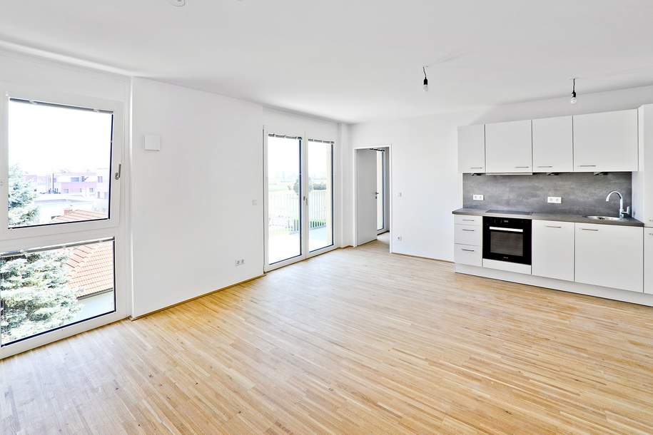 Ihr neues Zuhause: 2 Zimmer und Balkon mit Aussicht - PFALZGASSE 29 - ERSTBEZUG 1 Monat MIETFREI!, Wohnung-miete, 828,99,€, 1220 Wien 22., Donaustadt