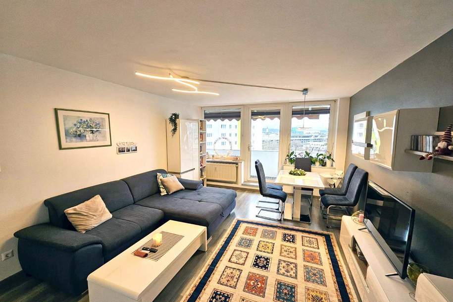 Moderne 2-Zimmer Wohnung mit Balkon und schöner Aussicht, Wohnung-kauf, 146.000,€, 4600 Wels(Stadt)