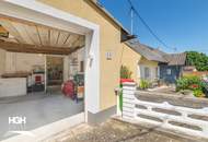 2251 Ebenthal Einfamilienhaus mit Cottage-Flair, Atelier und Biogarten in idyllischer Lage mit Ausblick