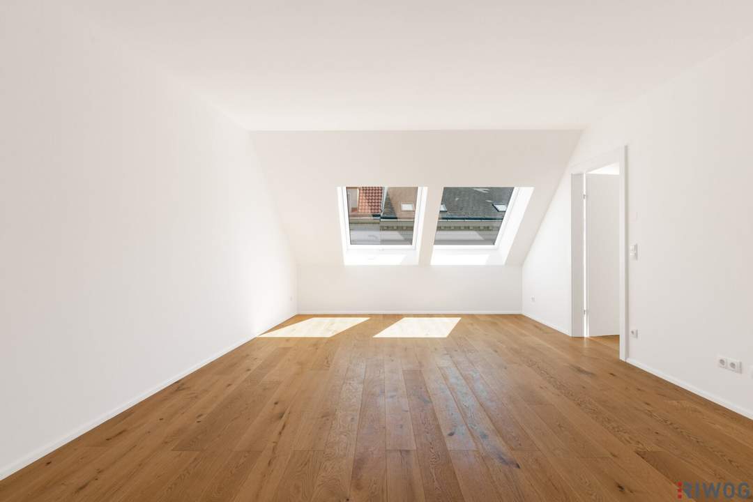 2 ZIMMER NEUBAUWOHNUNG IM 1. DACHGESCHOSS MIT CA. 20 m² DACHTERRASSE II ERSTBEZUG II NÄHE SIEBENBRUNNENPLATZ II