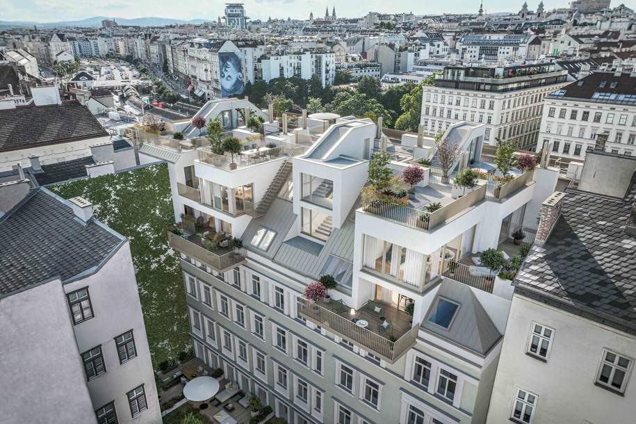 85 m² Erstbezug mit 22 m² Balkon, 3-Zimmer, direkt am Naschmarkt, Wohnung-kauf, 1.180.000,€, 1040 Wien 4., Wieden