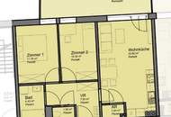 3-Zimmer-Neubauwohnung mit 14m² WESTBALKON (Abendsonne) nahe Akademiepark